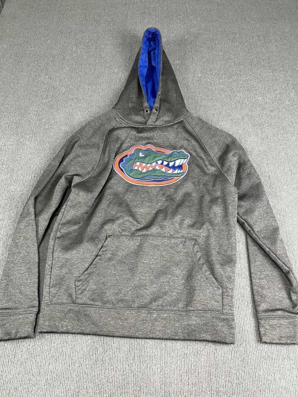 Florida Gators Gray & Blue Hoodie By Colosseum Size M Kangaroo Pocket